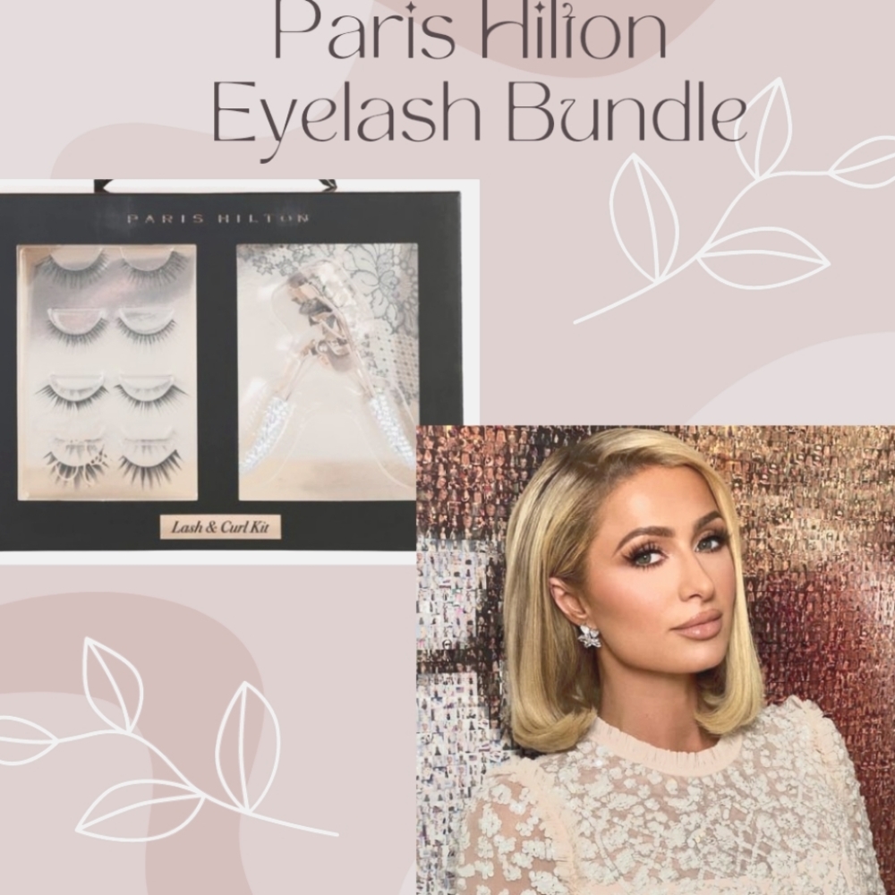 Sale "PARIS HILTON" 4 Lashes, Glue, Curler Bundle